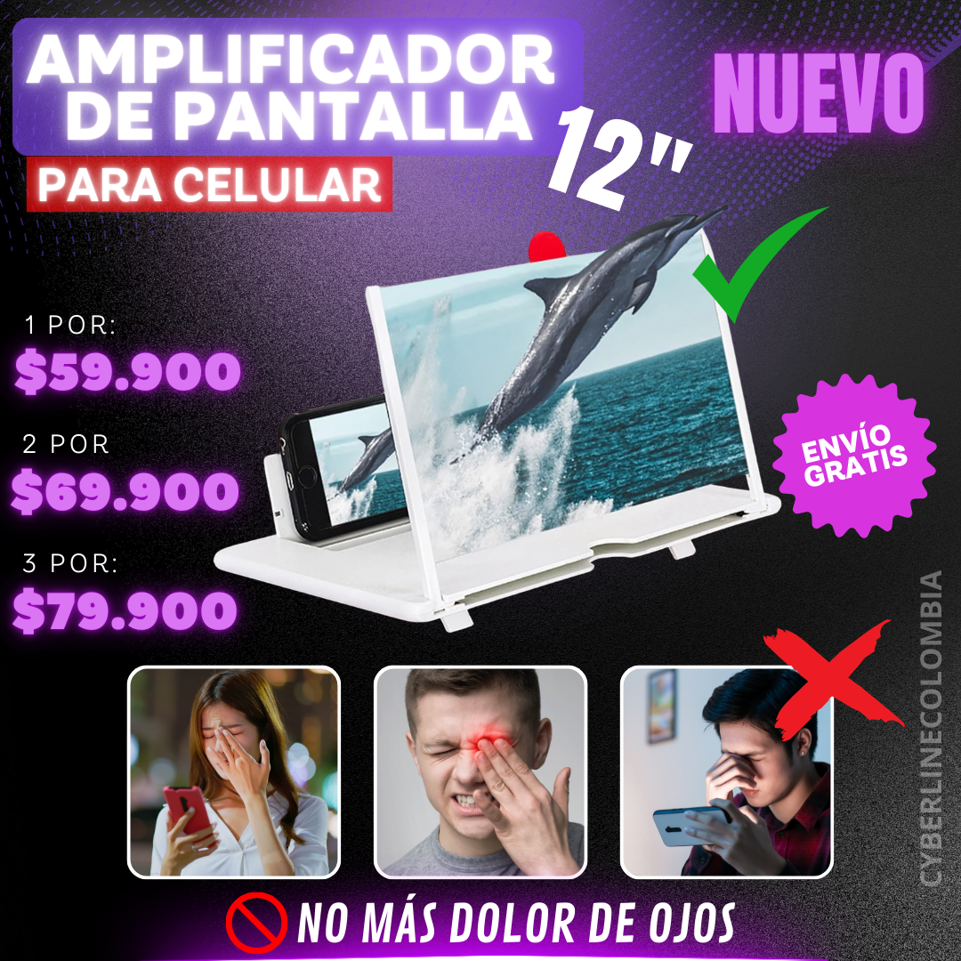 AMPLIFICADOR DE PANTALLA PARA CELULAR 12”