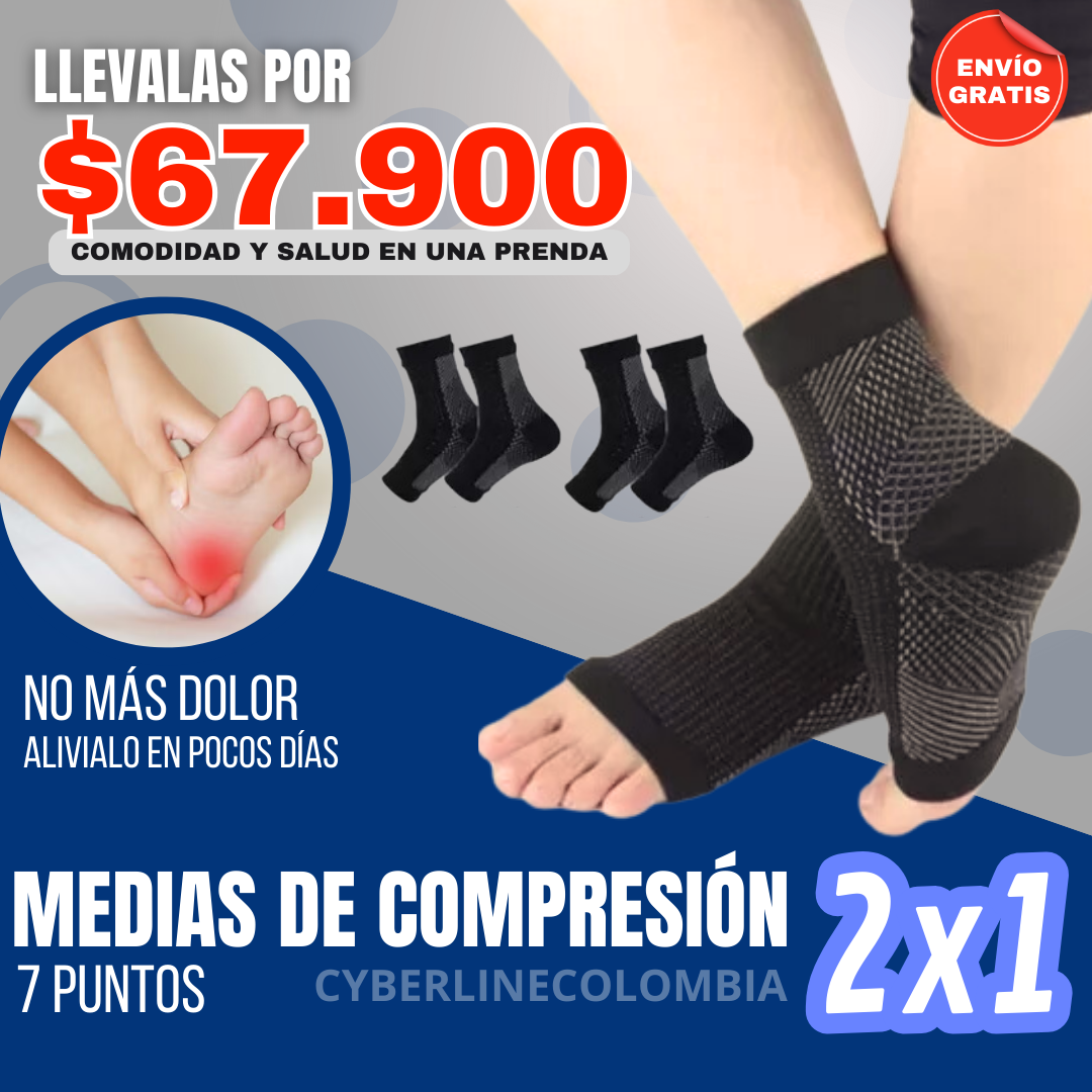 2X1 Medias De Neuro Compresión - Dale a tus pies el descanso que necesitan ¡YA!