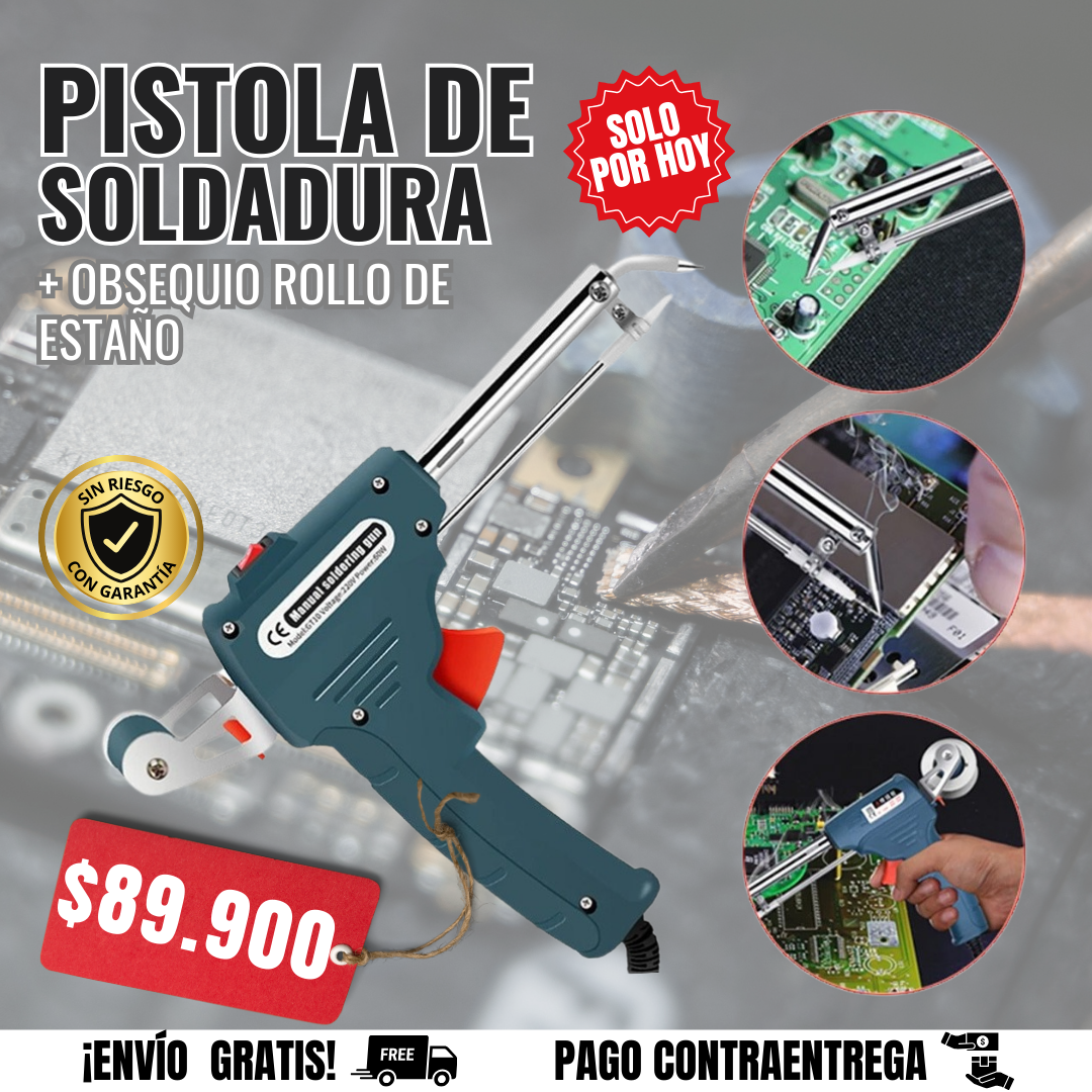 PISTOLA DE SOLDADURA PROFESIONAL + ROLLO ESTAÑO🎁