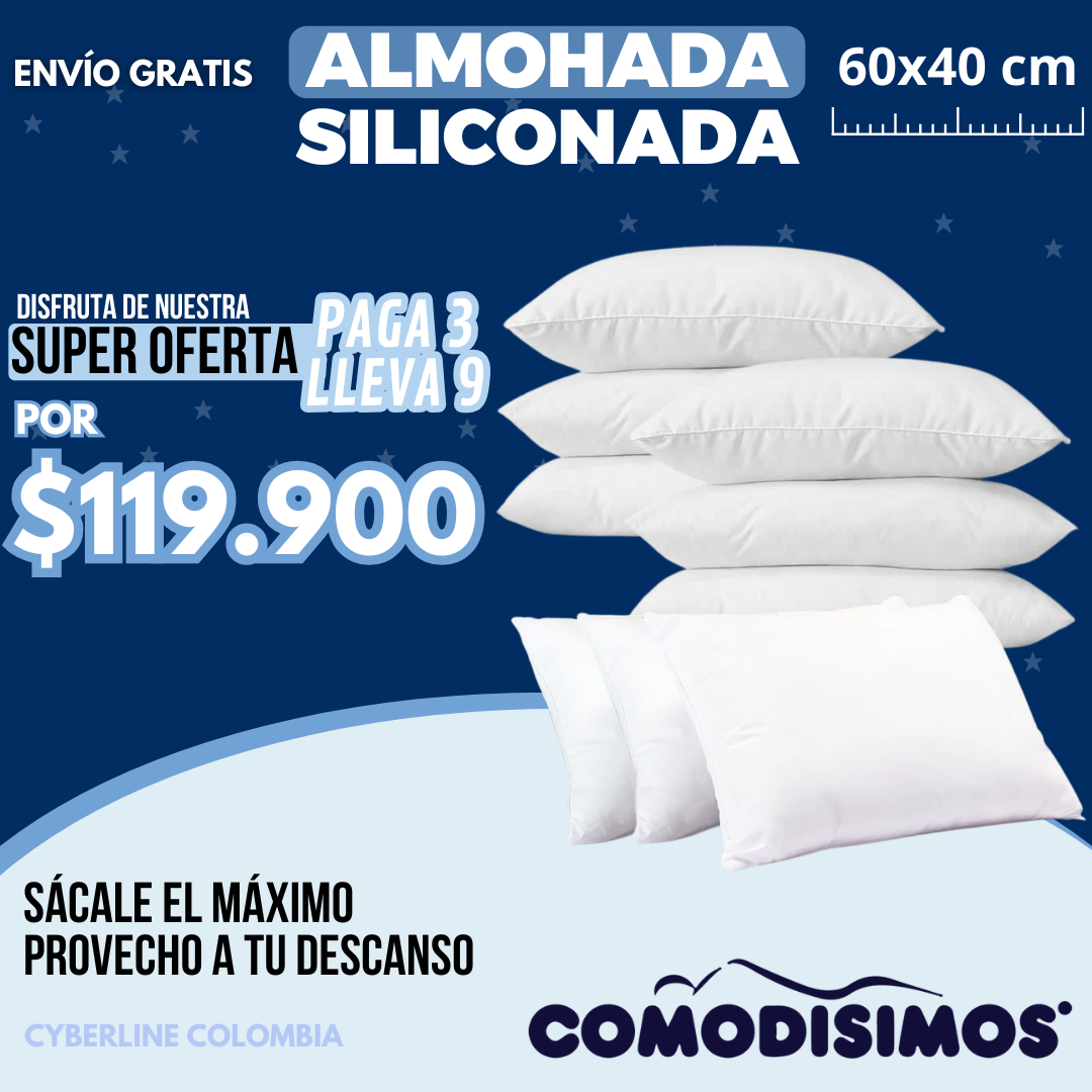 Combo 3x1 Almohadas De Fibra Siliconadas ✨