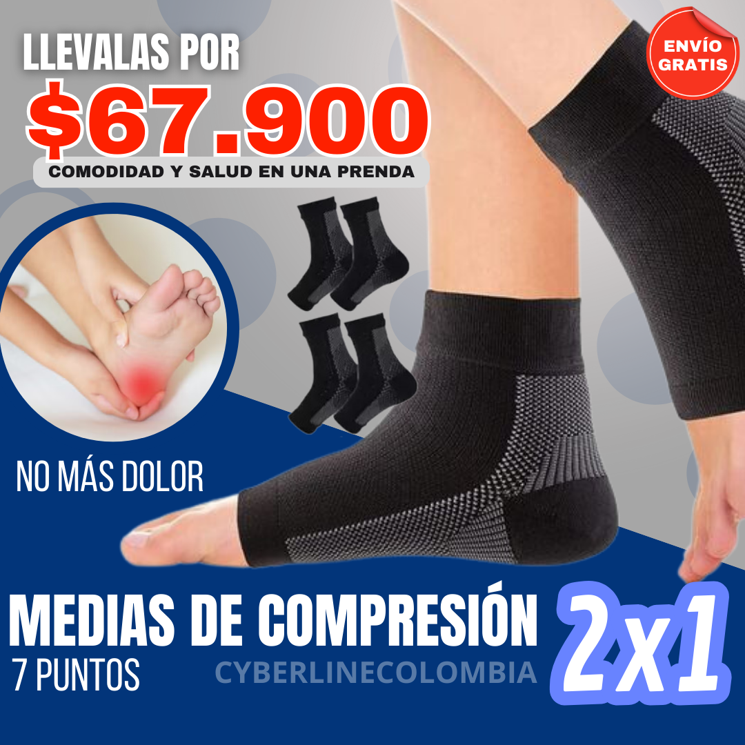 2X1 Medias De Neuro Compresión - Dale a tus pies el descanso que necesitan ¡YA!