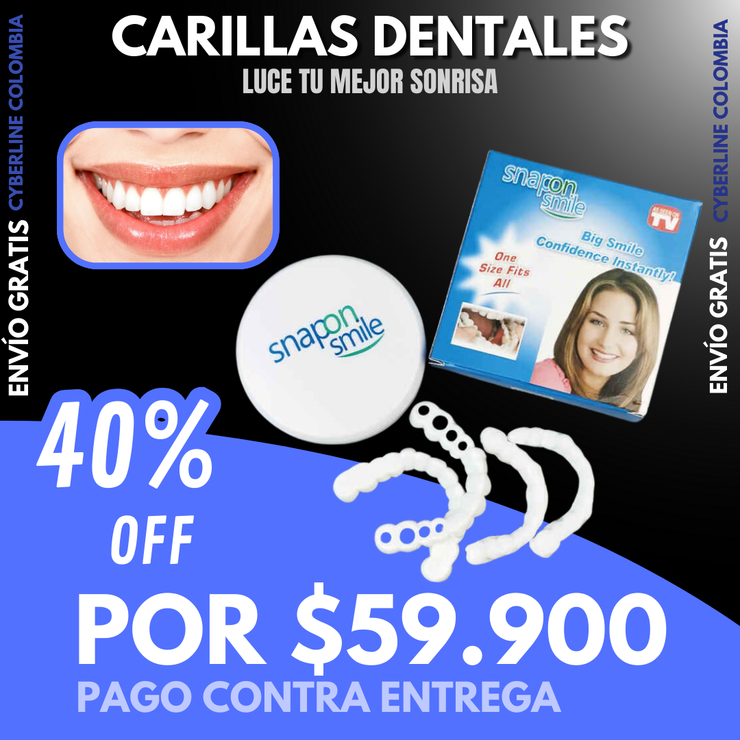 Carillas Dentales Ajustables, Dientes de Ceramica | Snapon Smile™