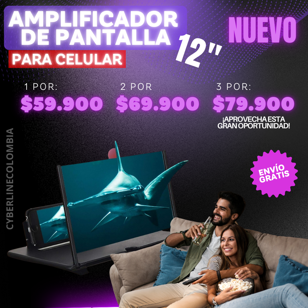 AMPLIFICADOR DE PANTALLA PARA CELULAR 12”