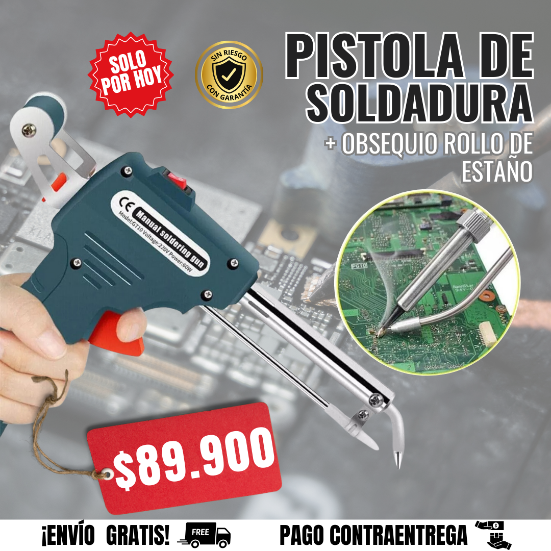 PISTOLA DE SOLDADURA PROFESIONAL + ROLLO ESTAÑO🎁