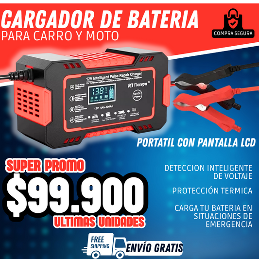 PowerMax® Cargador y Arrancador de Batería + ENVIO GRATIS🎁