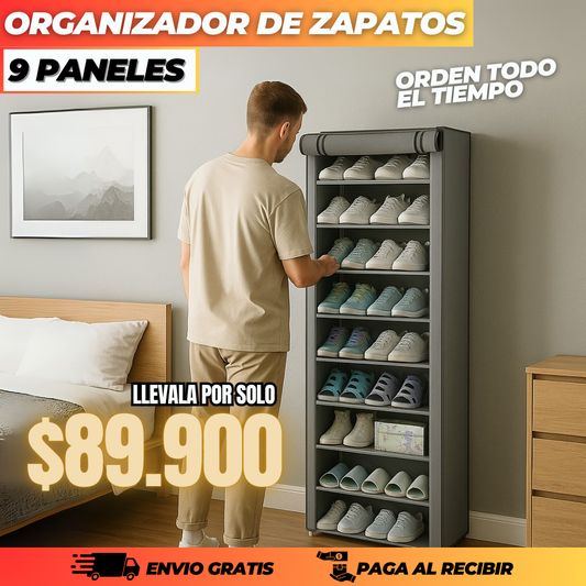 ORGANIZADOR DE ZAPATOS 9 NIVELES + ENVIO GRATIS🎁