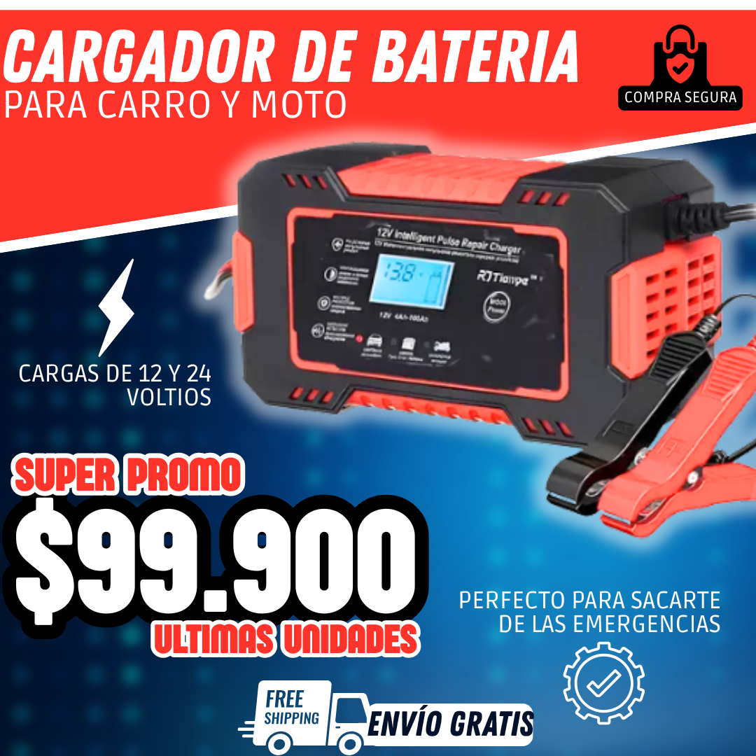 PowerMax® Cargador y Arrancador de Batería + ENVIO GRATIS🎁