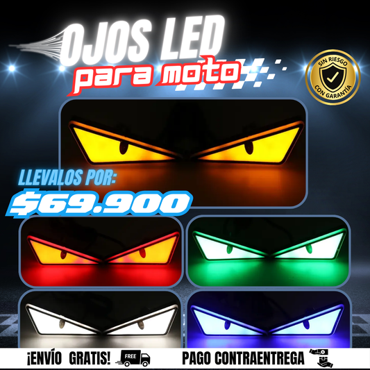 PAR DE OJOS LUCES LED PARA MOTO l FlashRider + ENVIO GRATIS🎁