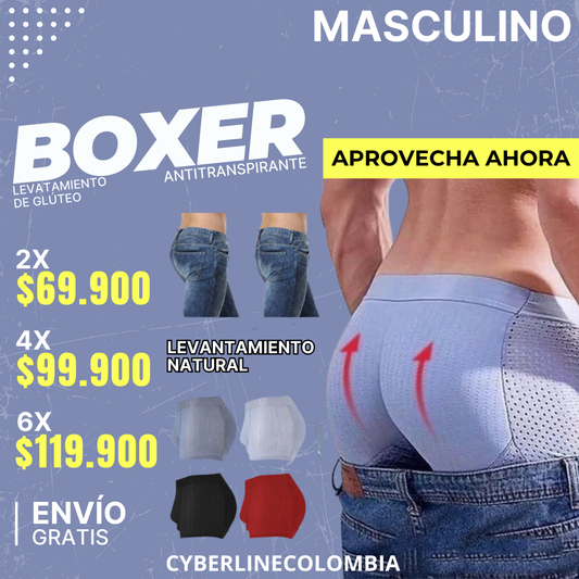 2X1 Boxer Antitranspirante Levanta Gluteo