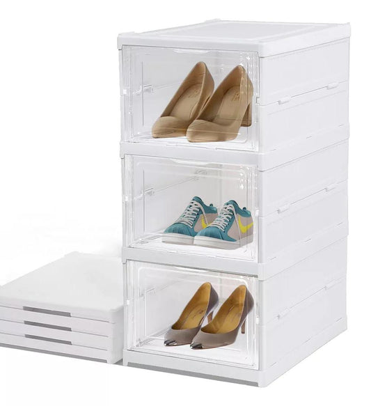 ORGANIZADOR PLEGABLE ZAPATOS TRANSPARENTE + OBSEQUIO LIMPIADOR X3