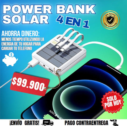 POWER BANK SOLAR 4 EN 1